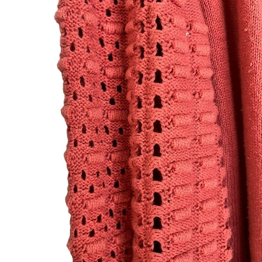 Soft Surroundings Hollyhock Cropped Cardigan Size M Medium Pink Bubble Sleeve. - Picture 4 of 8